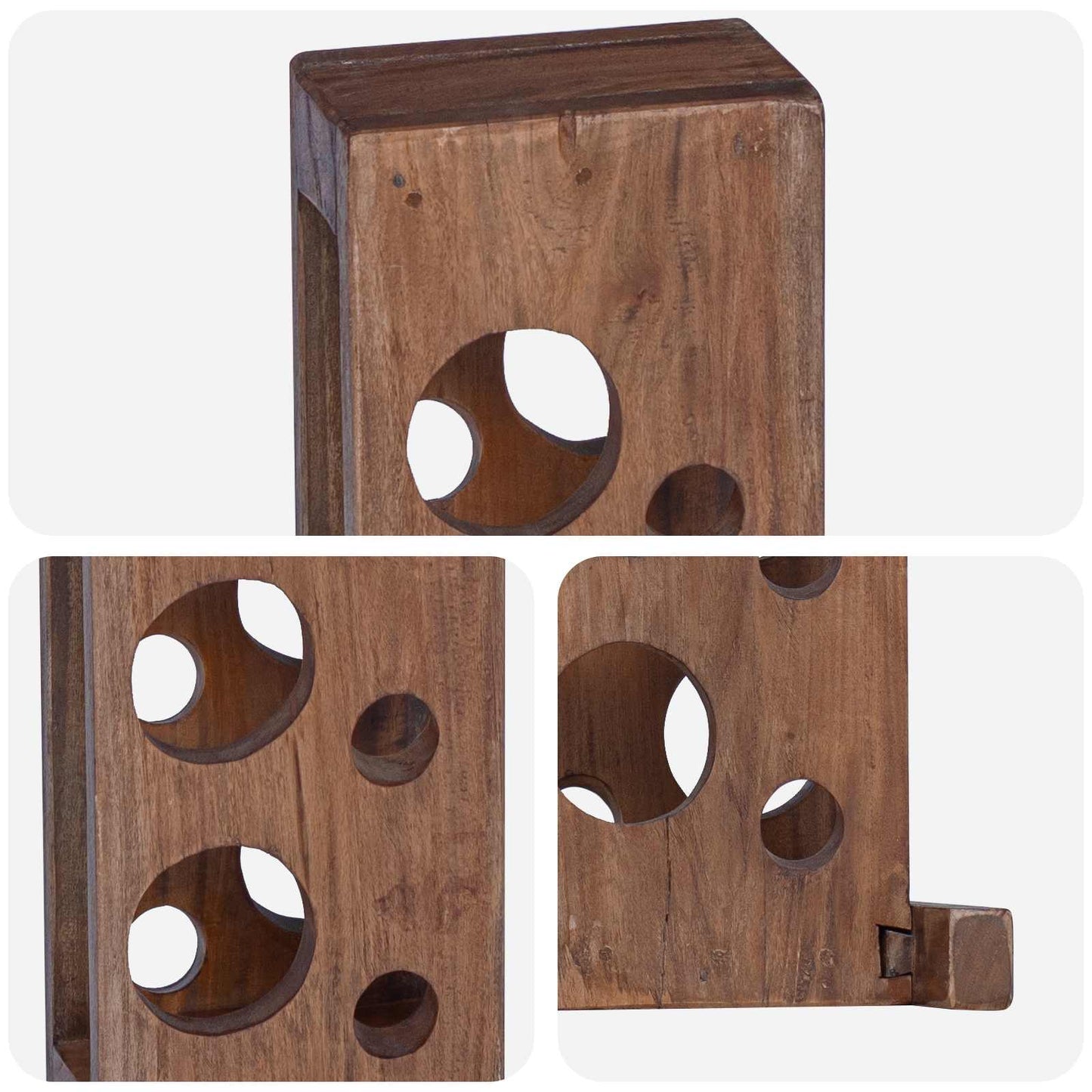 Stativ Brun 20 x 25 x 100 cm Massiv Mahogni Tre