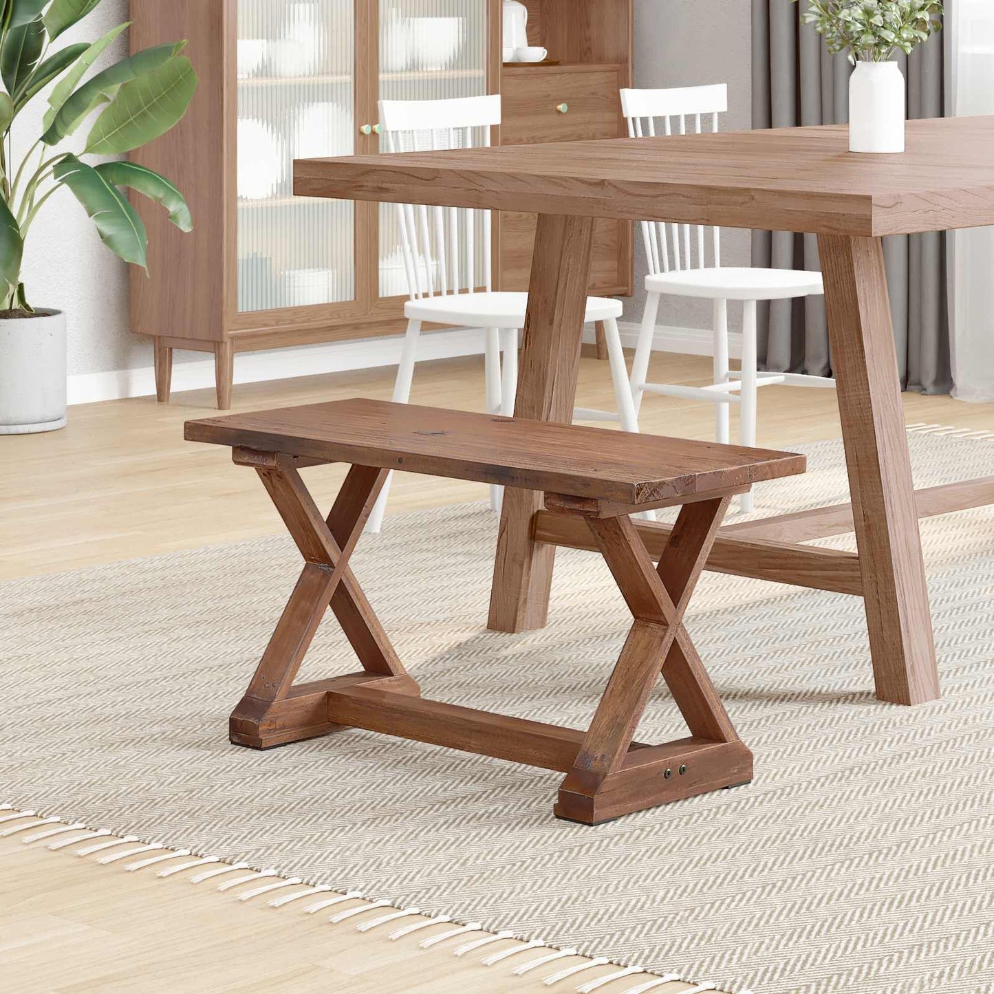 benk Naturlig 85 x 35 x 46 cm Massivt gjenvunnet tre