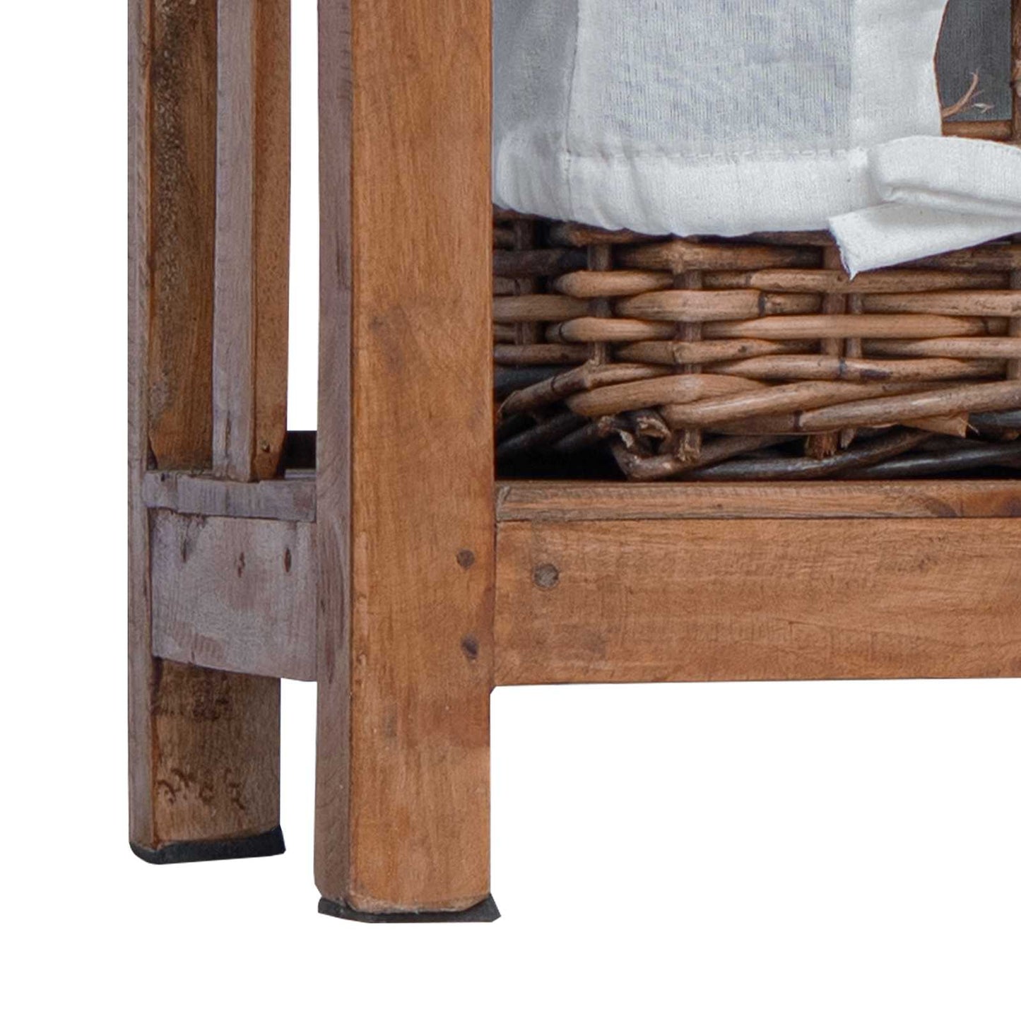 Sidetabell Brun 38 x 28 x 35 cm Massivt mahognitre