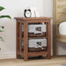 Sidetabell Brun 38 x 28 x 50 cm Massivt mahognitre