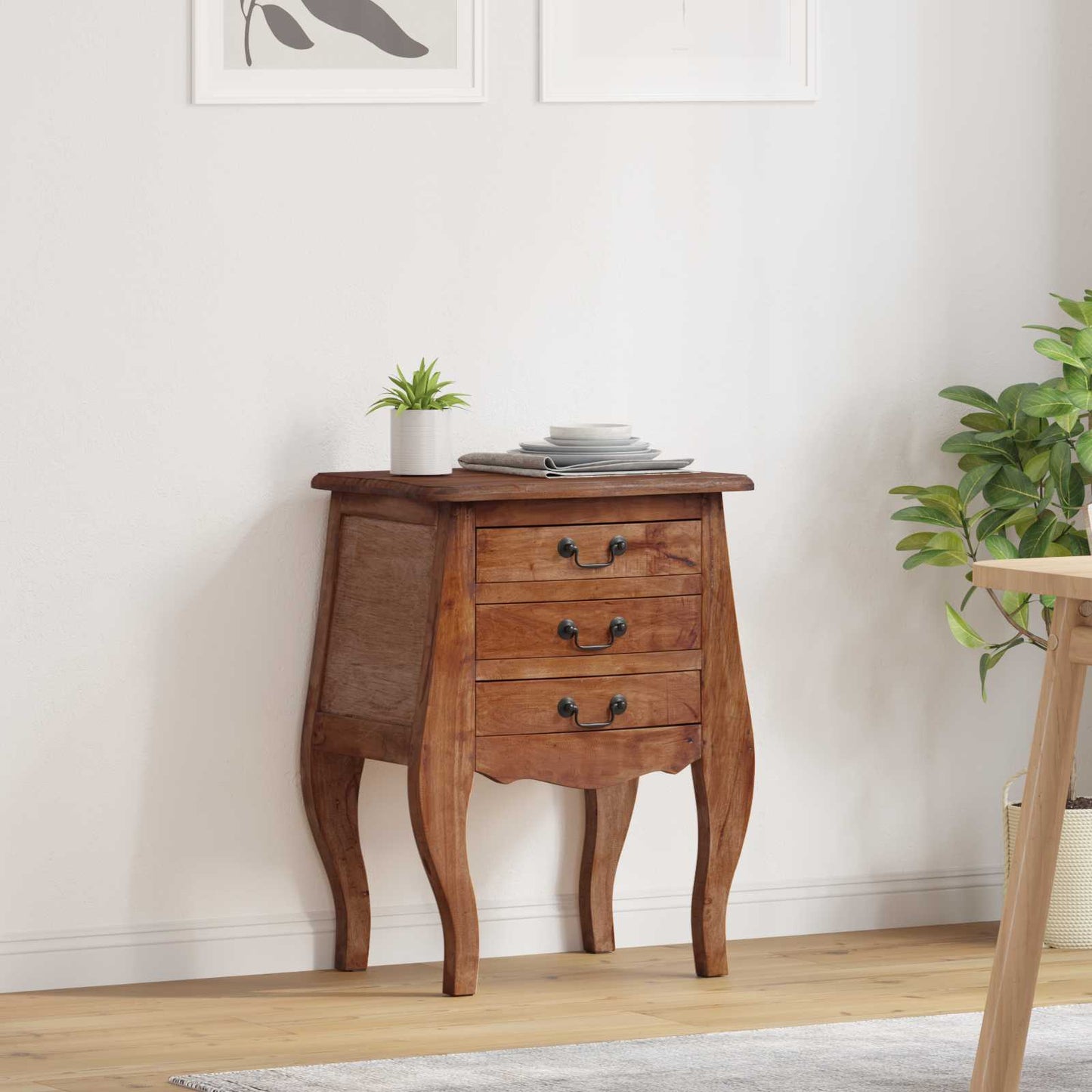 Oppbevaringskiste 48 x 35 x 64 cm Massiv Mahogni Tre