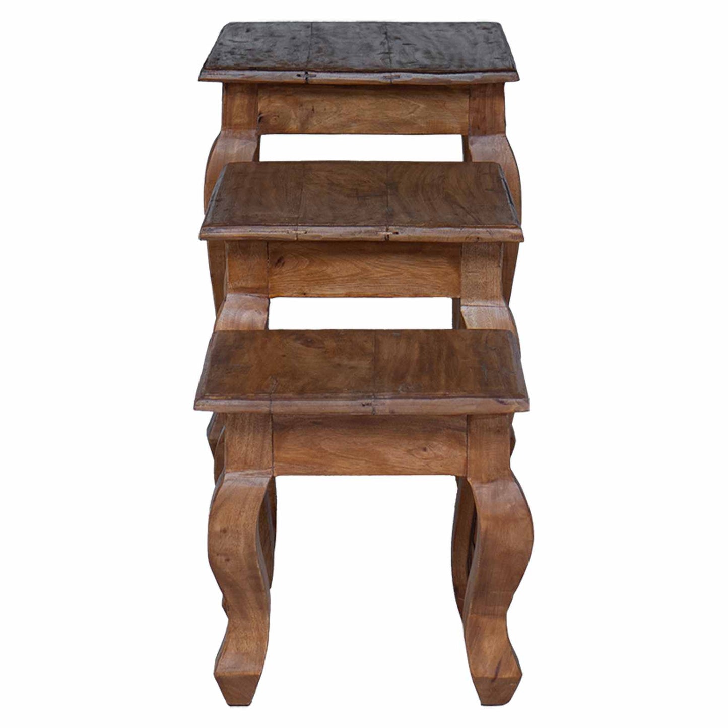 Nesting Bord 3 pcs Brun Massivt mahognitre