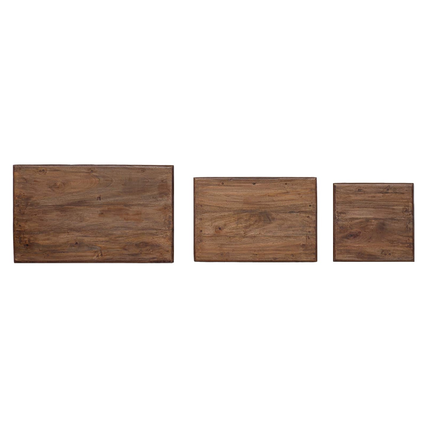 Nesting Bord 3 pcs Brun Massivt mahognitre