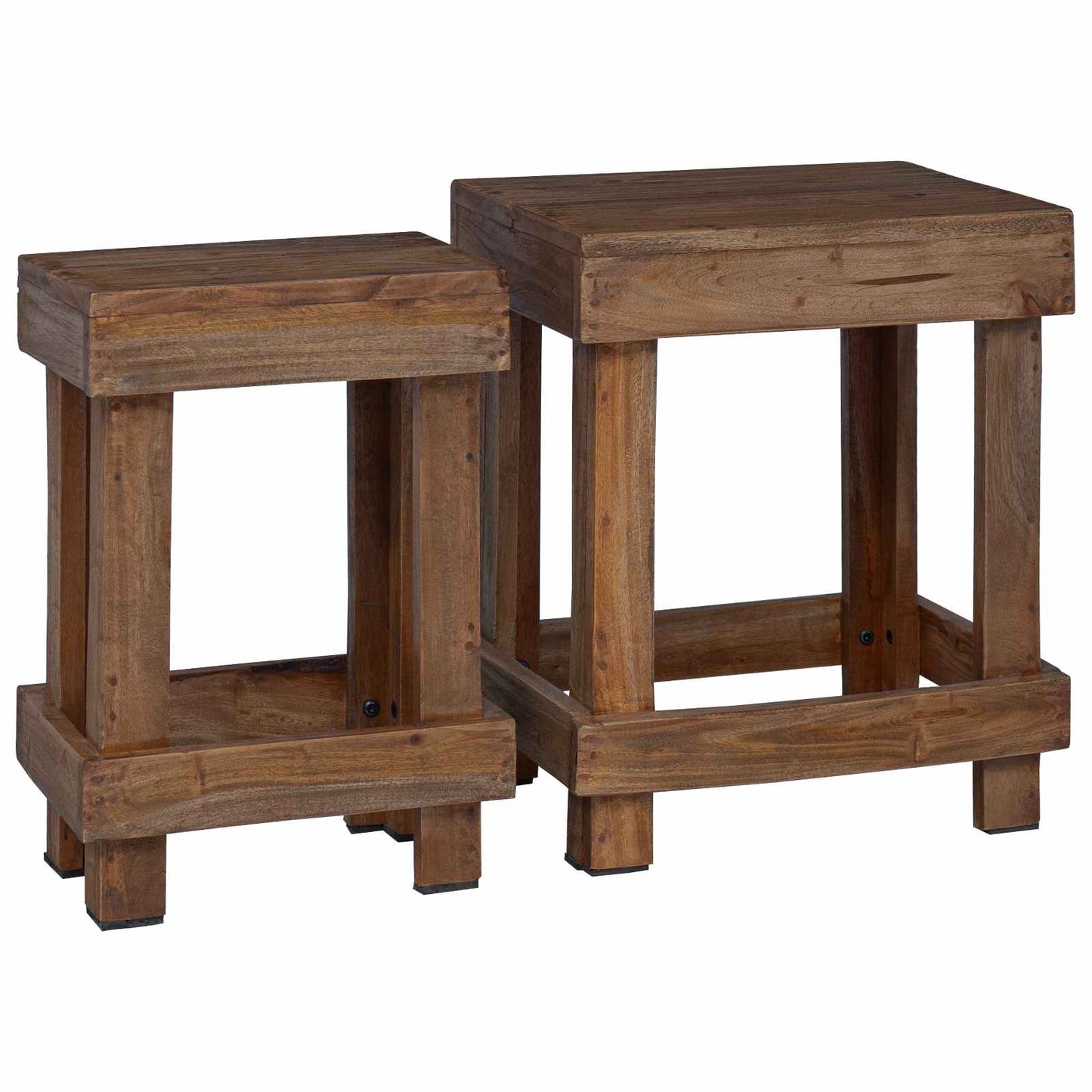 Planteholder 2 pcs Brun 70 x 11 x 27 cm Mahogni Tre