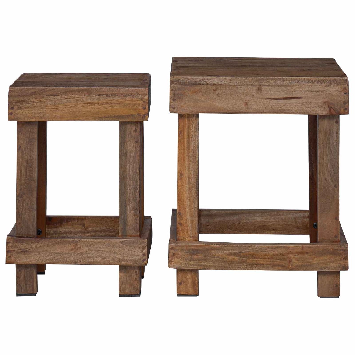 Planteholder 2 pcs Brun 70 x 11 x 27 cm Mahogni Tre