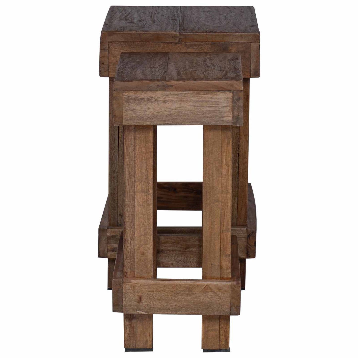 Planteholder 2 pcs Brun 70 x 11 x 27 cm Mahogni Tre
