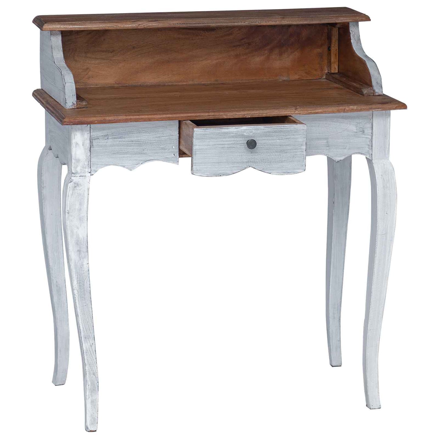 Skrivebord Brun og hvit 80 x 40 x 92 cm Massivt mahognitre