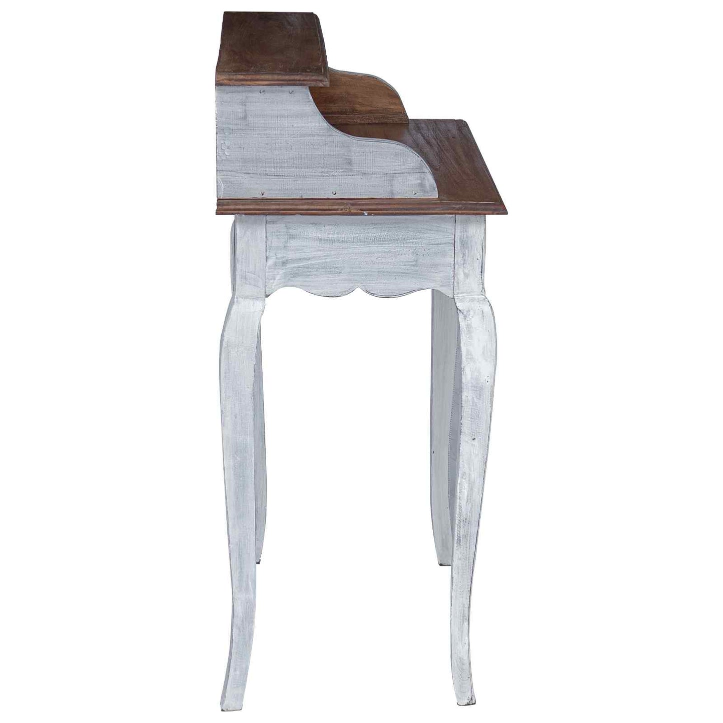 Skrivebord Brun og hvit 80 x 40 x 92 cm Massivt mahognitre