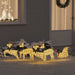 LED Reinsdyr 5 pcs Gull stoff