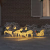 LED Reinsdyr 5 pcs Gull stoff