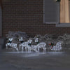 LED Reinsdyr 5 pcs Hvit stoff