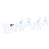 LED Reinsdyr 5 pcs Hvit stoff