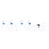 LED Reinsdyr 5 pcs Hvit stoff