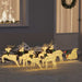 LED Reinsdyr 7 pcs Gull stoff