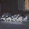 LED Reinsdyr 7 pcs sølv stoff