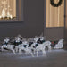 LED Reinsdyr 7 pcs Hvit stoff