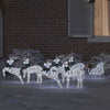 LED Reinsdyr 7 pcs Hvit stoff