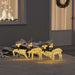 LED Reinsdyr 4 pcs Gull stoff