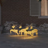 LED Reinsdyr 4 pcs Gull stoff