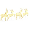 LED Reinsdyr 4 pcs Gull stoff
