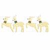 LED Reinsdyr 4 pcs Gull stoff