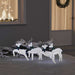 LED Reinsdyr 4 pcs sølv stoff