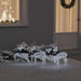 LED Reinsdyr 4 pcs Hvit stoff