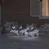 LED Reinsdyr 4 pcs Hvit stoff