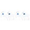 LED Reinsdyr 4 pcs Hvit stoff