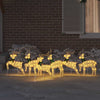 LED Reinsdyr 6 pcs Gull stoff