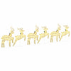 LED Reinsdyr 6 pcs Gull stoff