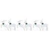 LED Reinsdyr 6 pcs sølv stoff