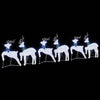 LED Reinsdyr 6 pcs Hvit stoff