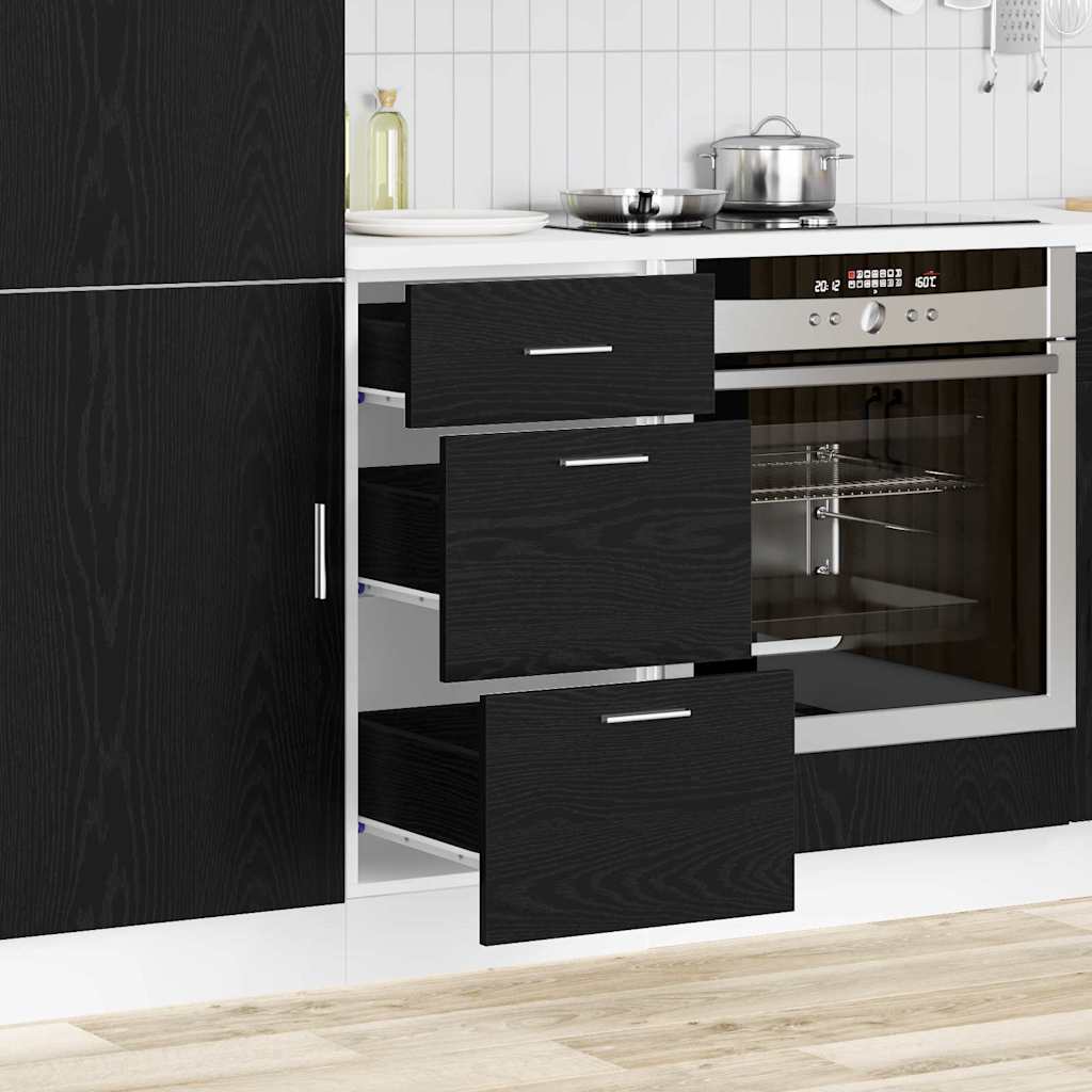 Kjøkken Underskaps Svart Eik 40 x 46 x 81,5 cm Konstruert tre