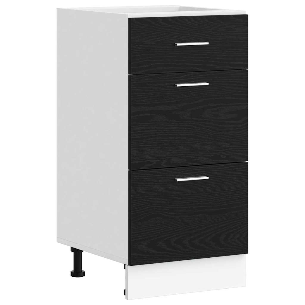 Kjøkken Underskaps Svart Eik 40 x 46 x 81,5 cm Konstruert tre