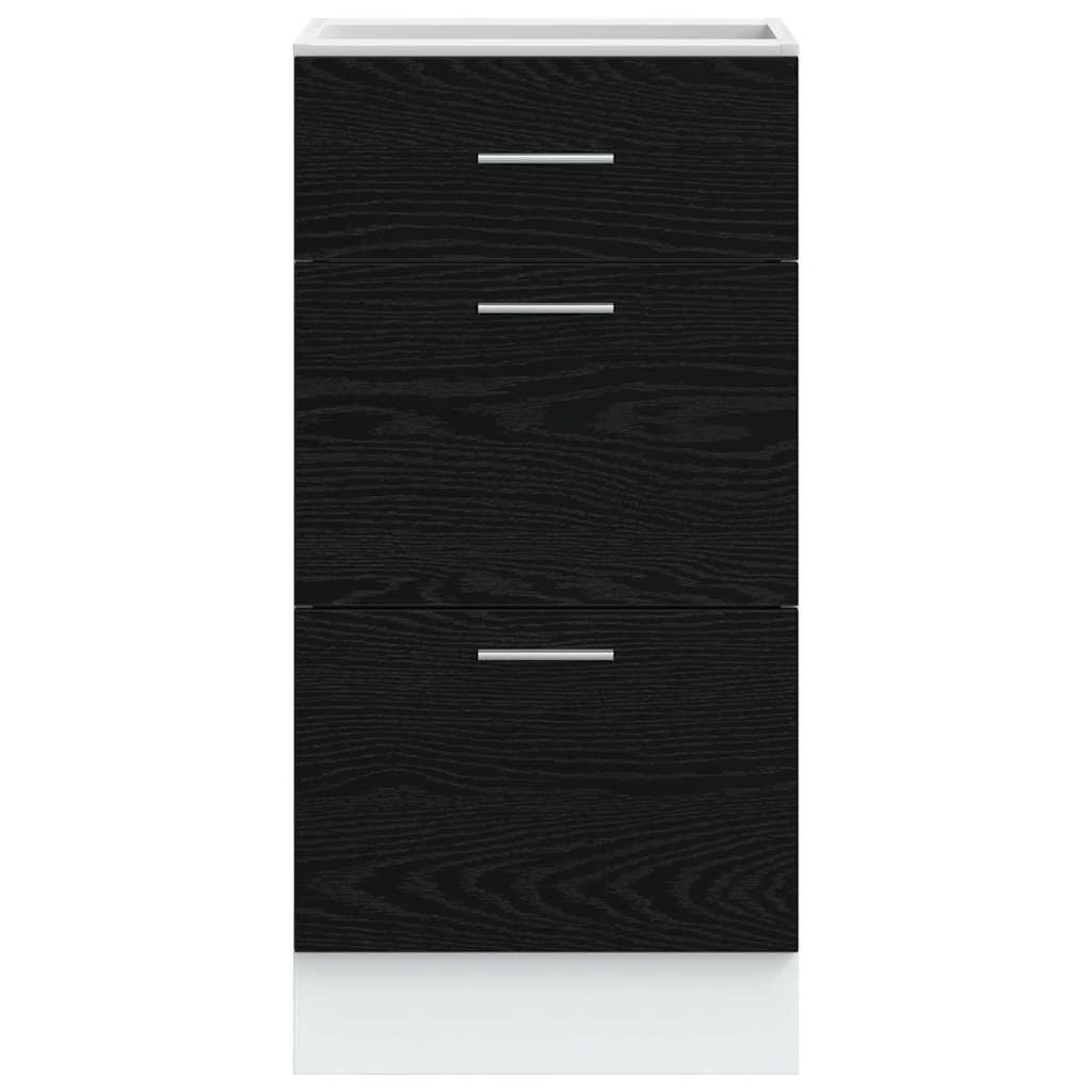 Kjøkken Underskaps Svart Eik 40 x 46 x 81,5 cm Konstruert tre