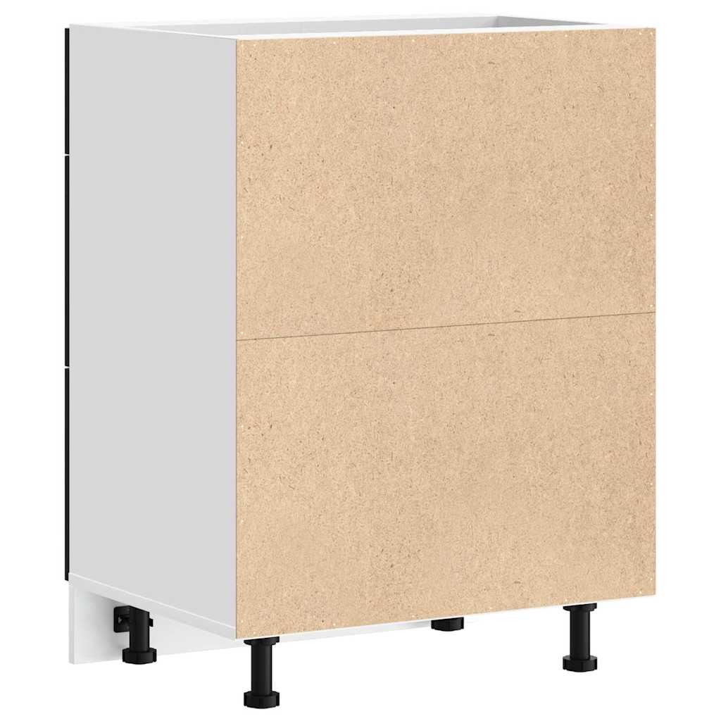 Kjøkken Underskaps Svart Eik 60 x 46 x 81,5 cm Konstruert tre