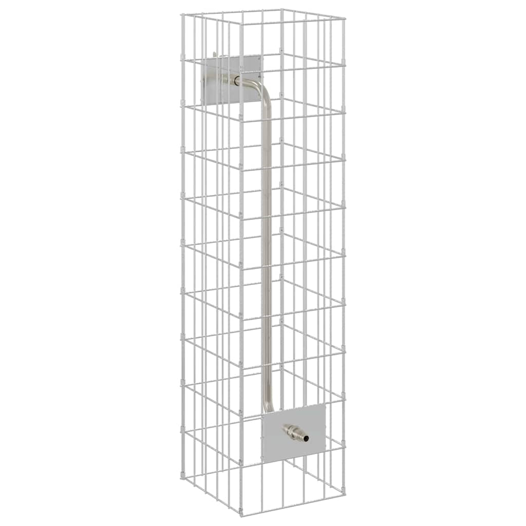 Gabion kran sølv 25 x 25 x 100 cm Rustfritt Stål
