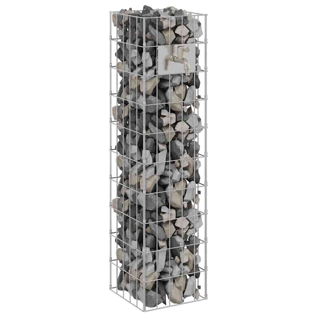 Gabion kran sølv 25 x 25 x 100 cm Rustfritt Stål