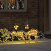LED Reinsdyr 2 pcs Varmhvit stoff