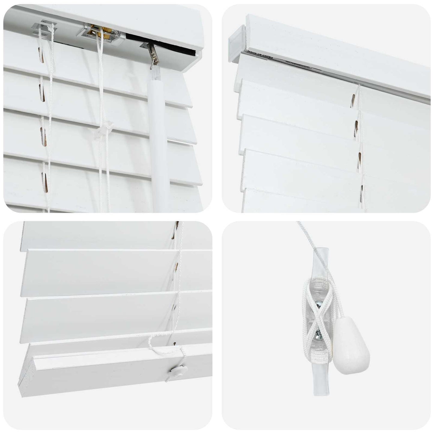 Venetiansk persienne Hvit 150 x 130 cm 35 mm