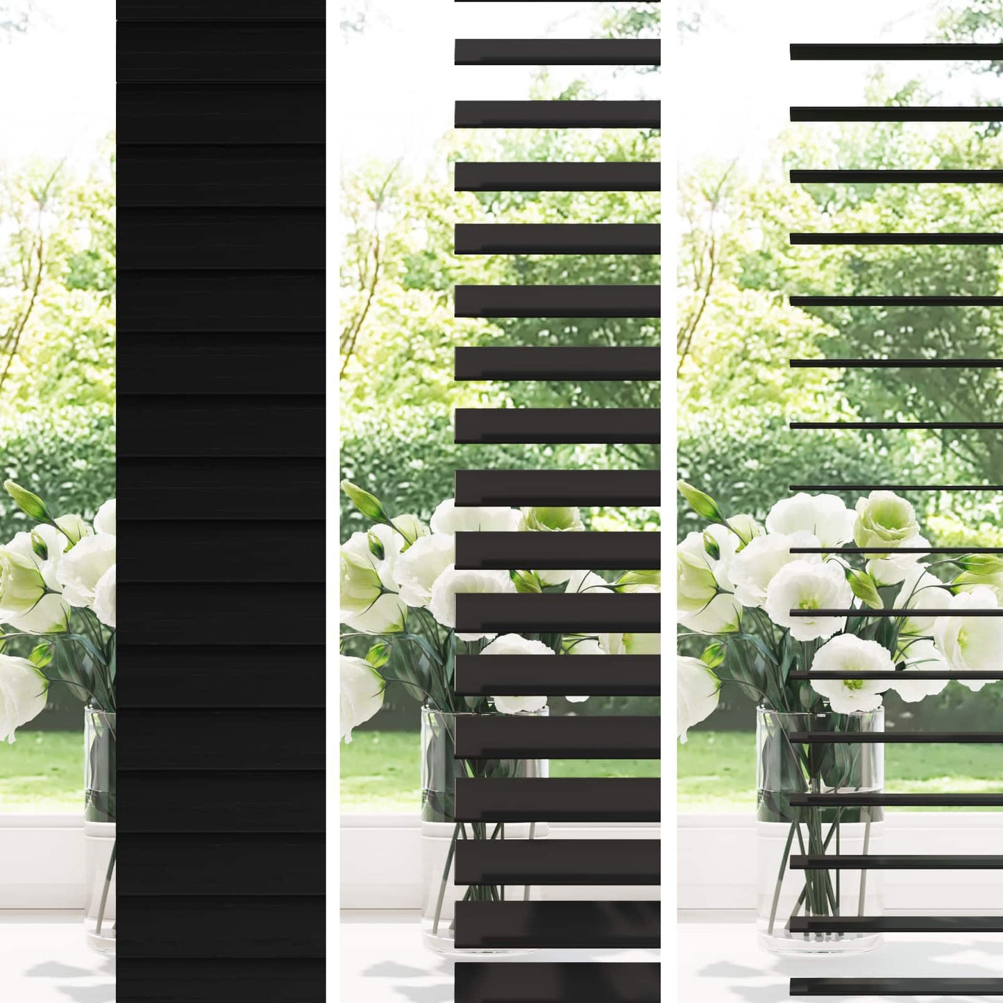 Venetiansk persienne Svart 80 x 160 cm 35 mm