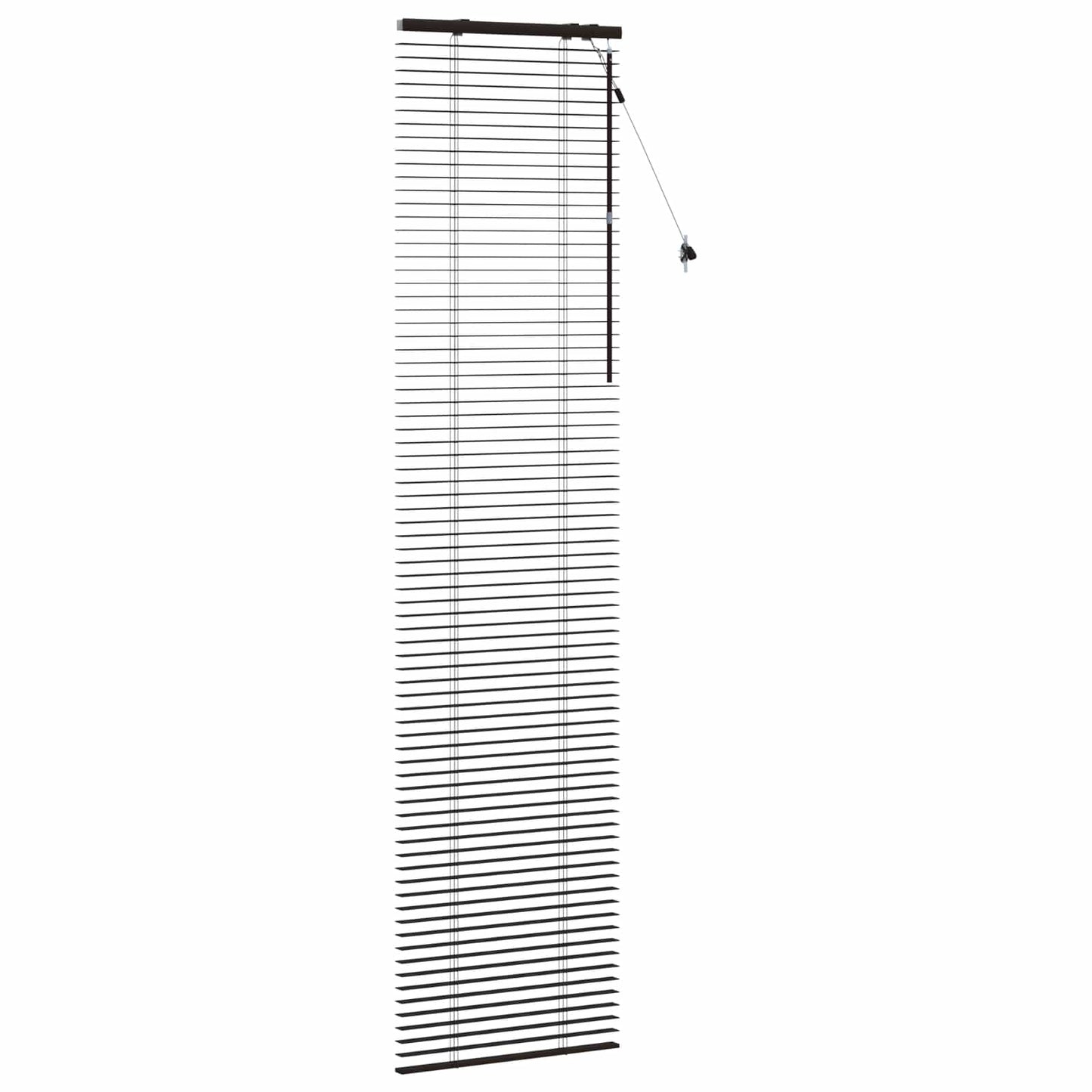 Venetiansk persienne Mørk brun 60 x 250 cm 35 mm
