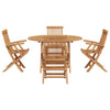 Hage Spisegruppe 5 pcs Brun Massivt teaktre