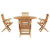 Hage Spisegruppe 5 pcs Brun Massivt teaktre