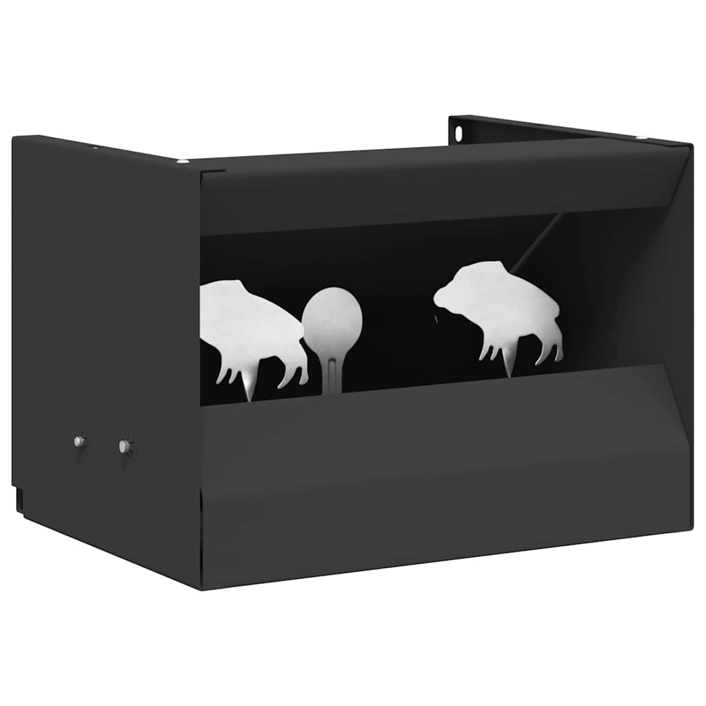 Kulefanger boks Svart 29 x 22 x 20 cm Stål