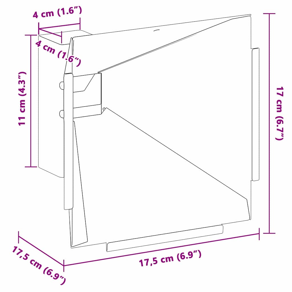 Kulefanger Svart 17.5 x 17.5 x 17 cm Stål