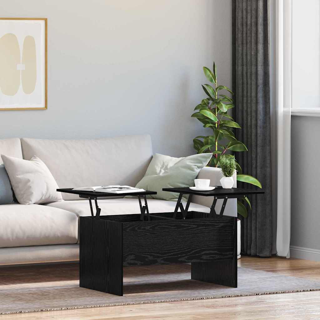 Kaffebord Svart Eik 102 x 50,5 x 46,5 cm Konstruert tre