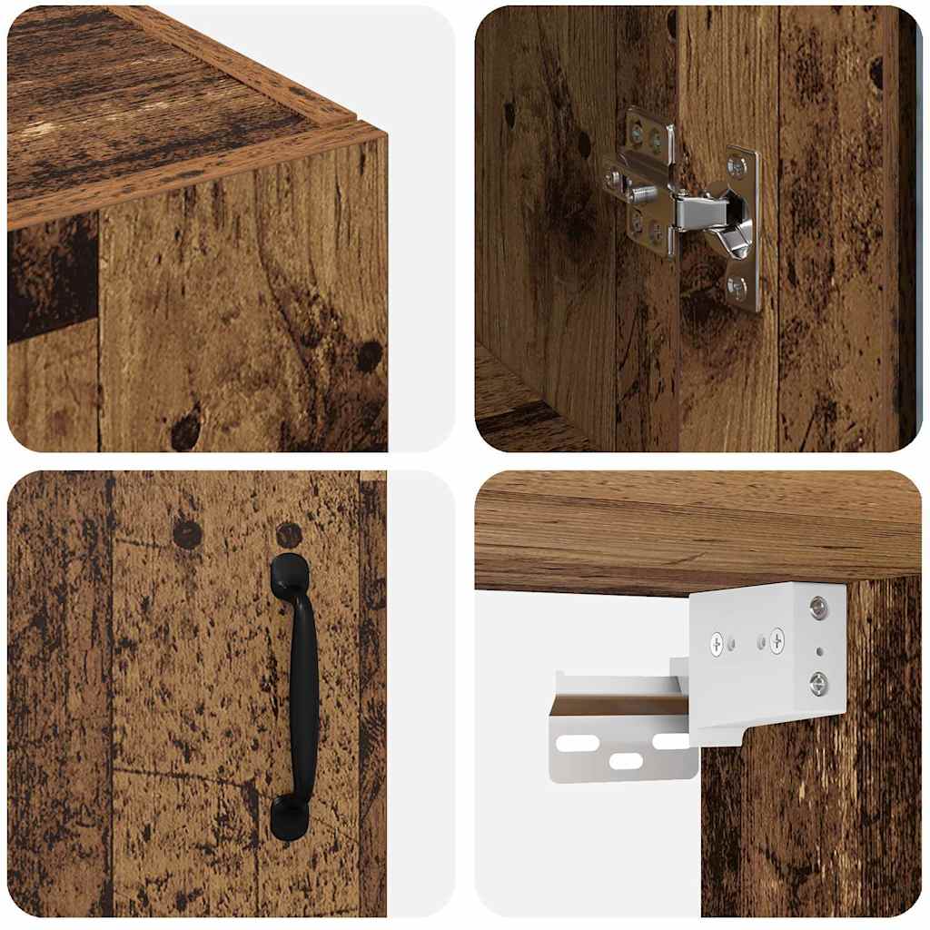 Hengende Veggskap Brun 69.5 x 34 x 90 cm Konstruert tre vidaXL