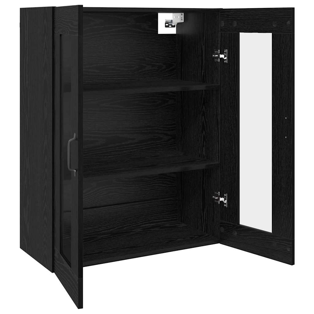 Oppbevaringsskap Veggmontert Svart Eik 69,5 x 34 x 90 cm